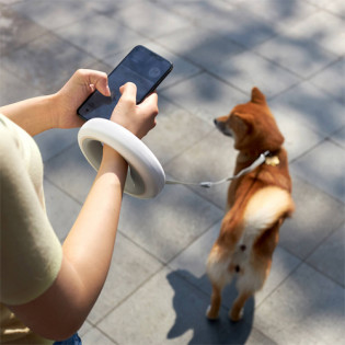 MOESTAR UFO Retractable Dog Leash White
